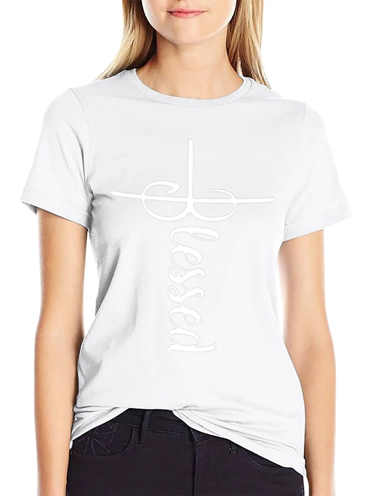 Blessed Cross Graphic Tee - Stylish Christian Apparel product image 8