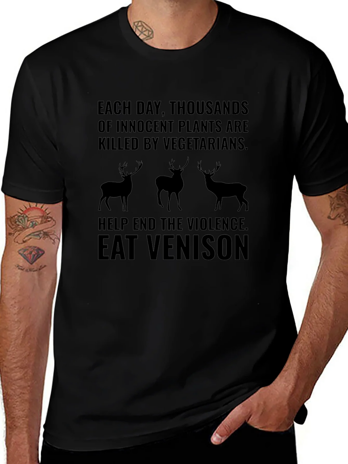 Eat Venison T-Shirt - End Plant Violence product image 1