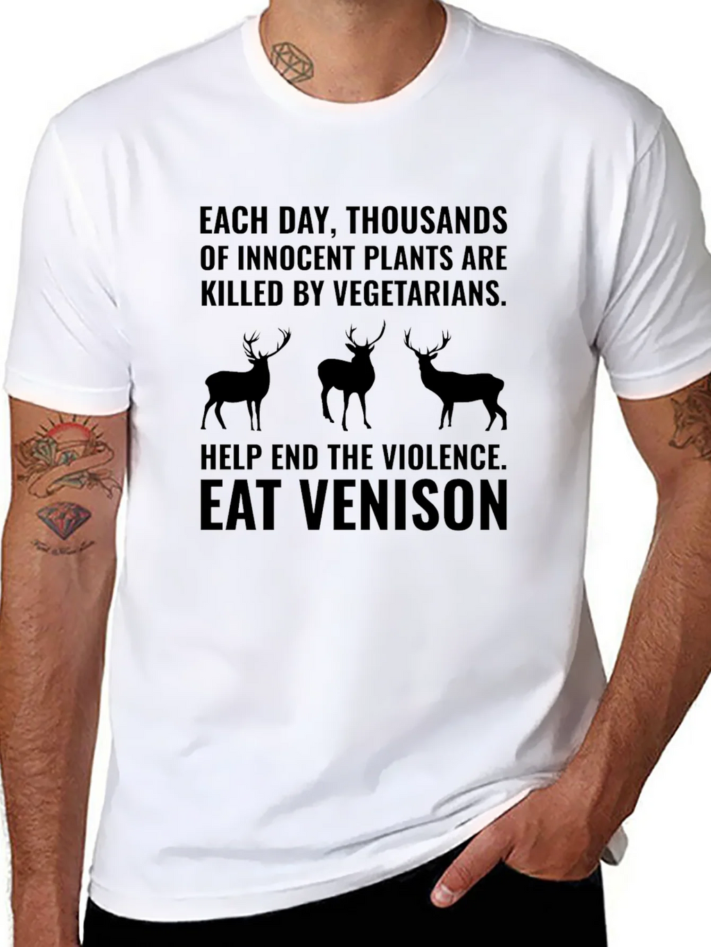 Eat Venison T-Shirt - End Plant Violence product image 7