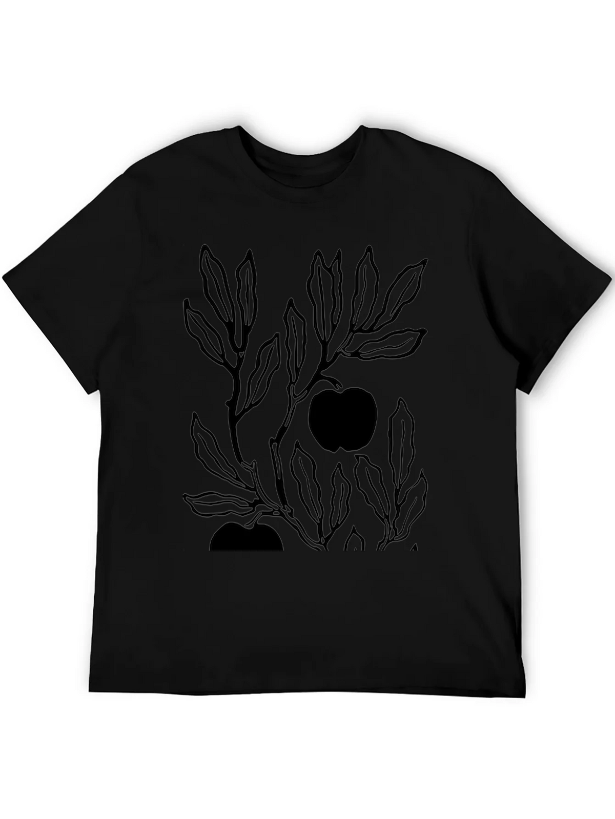 Mens Black Graphic Tee - Apple Tree product image 5