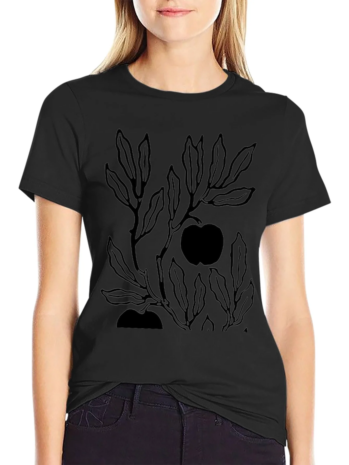 Mens Black Graphic Tee - Apple Tree product image 2