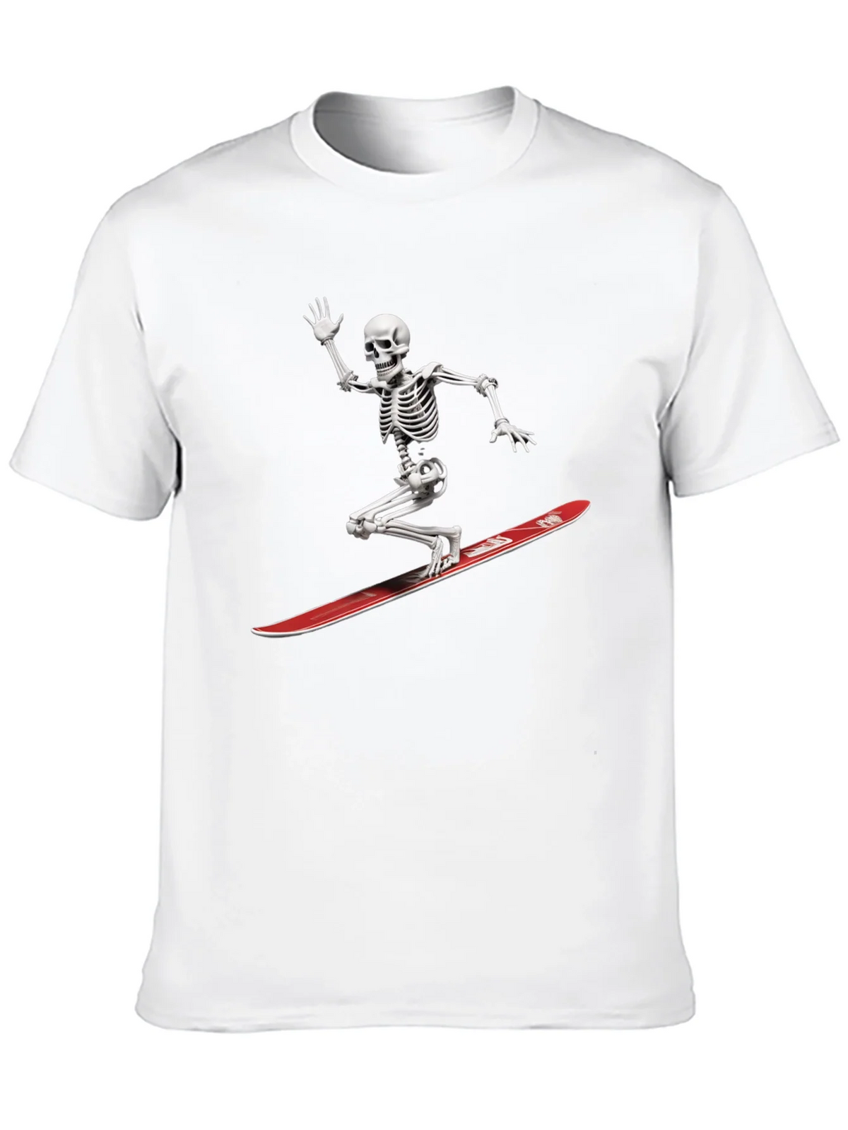 Skeleton Surfing Graphic Tee - Black Casual T-Shirt product image 9