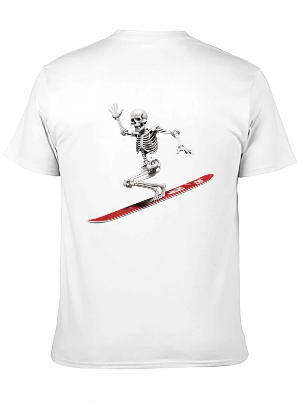 Skeleton Surfing Graphic Tee - Black Casual T-Shirt product image 10