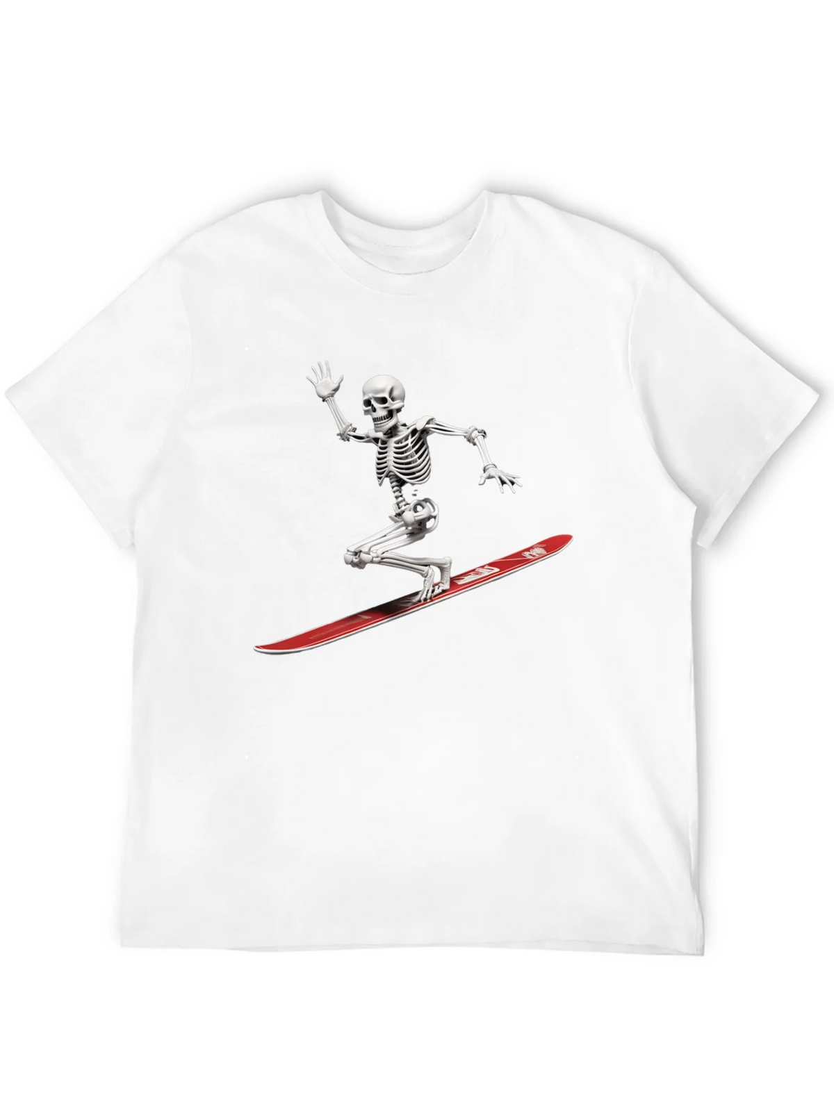 Skeleton Surfing Graphic Tee - Black Casual T-Shirt product image 11