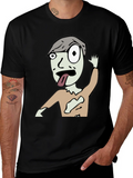 Zombie Cartoon Graphic Black T-Shirt product image 1
