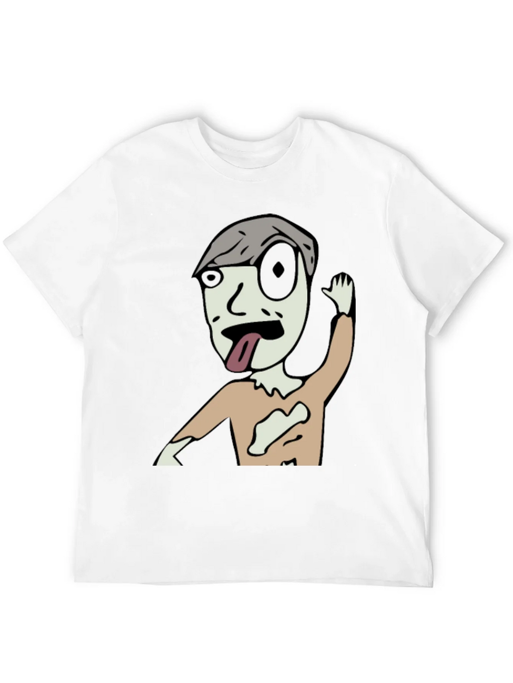 Zombie Cartoon Graphic Black T-Shirt product image 9