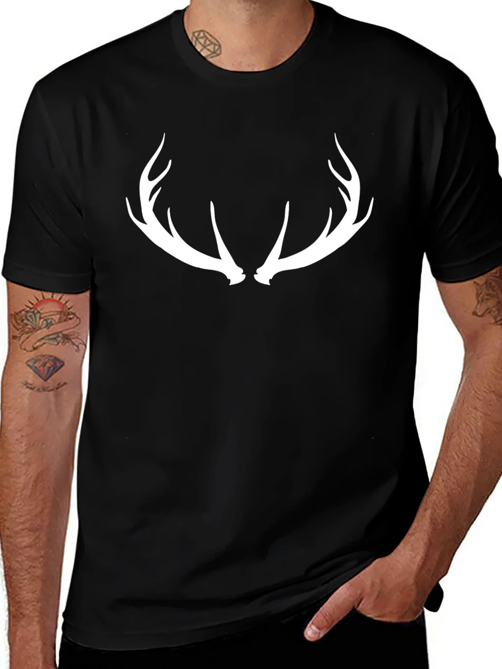 Antler Graphic Tee - Black Casual Comfort product image 1