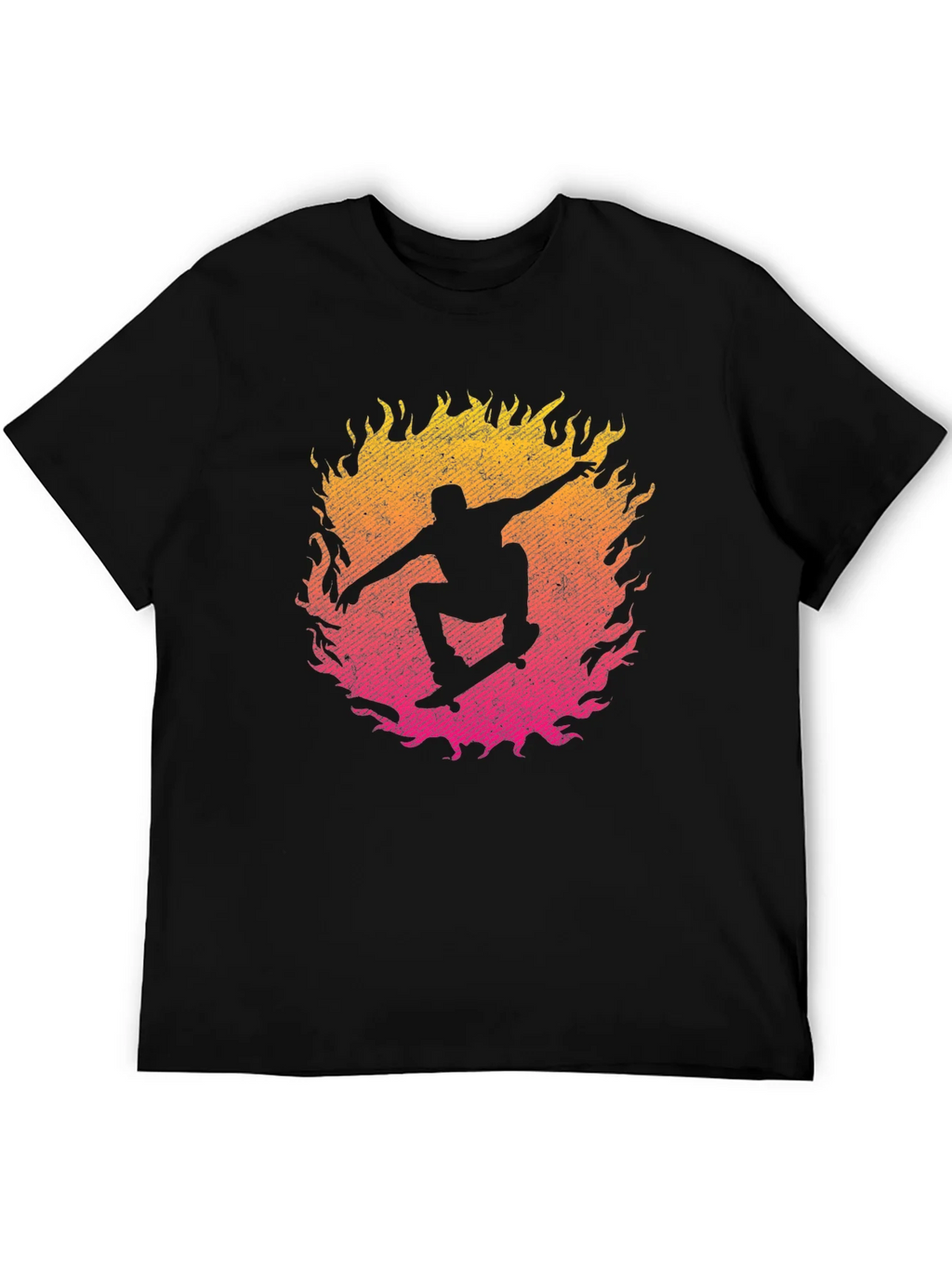 Skateboarder Fire Graphic T-Shirt product image 5