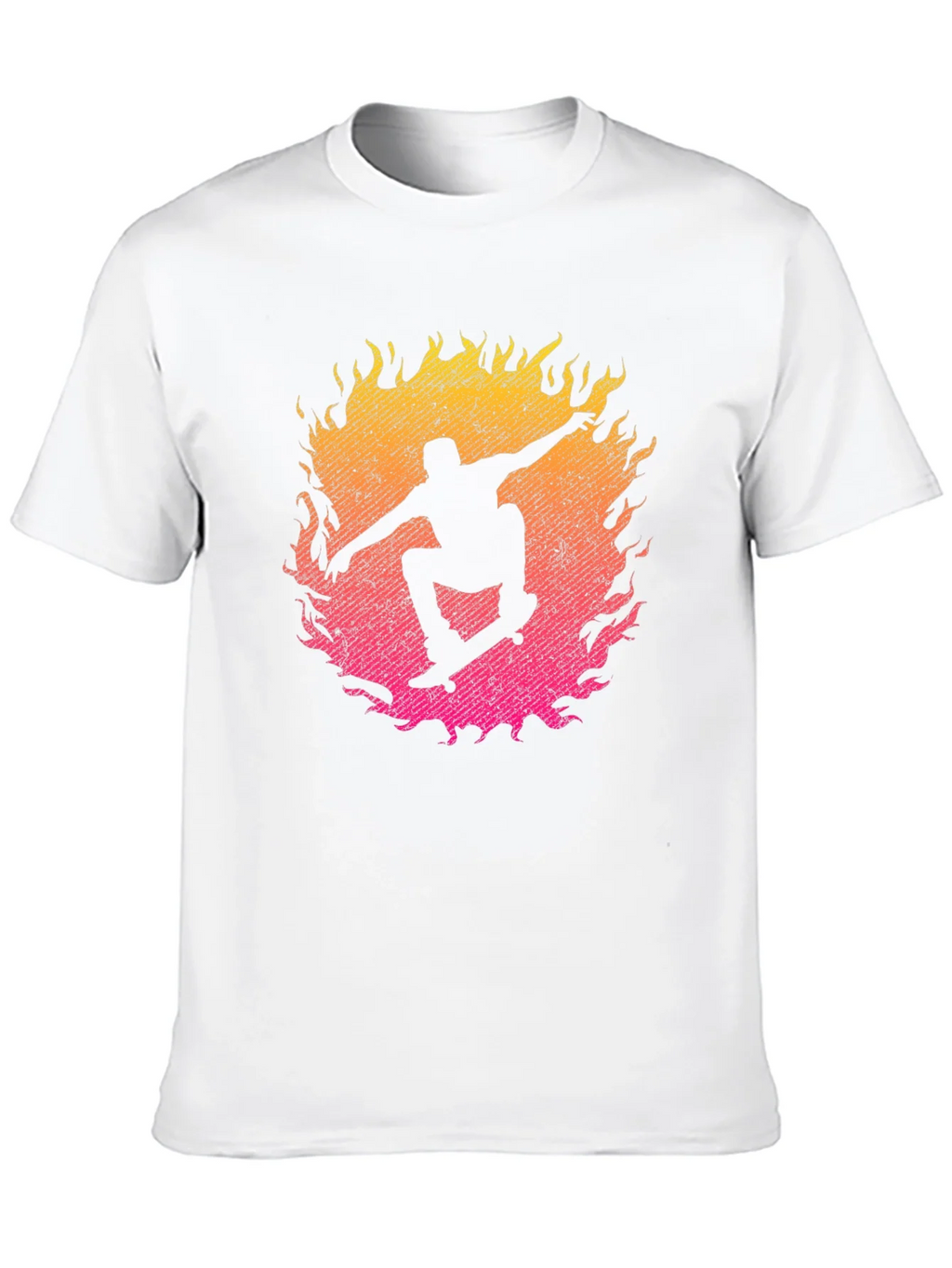Skateboarder Fire Graphic T-Shirt product image 9