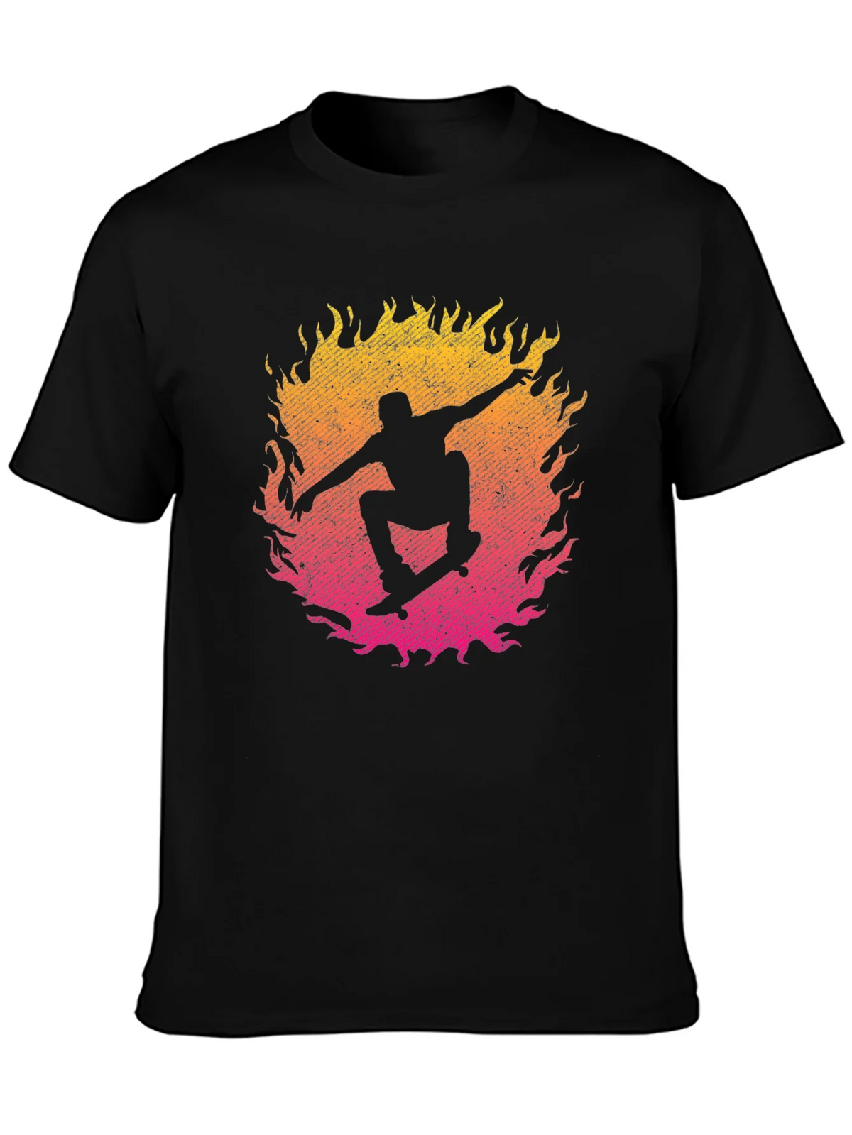Skateboarder Fire Graphic T-Shirt product image 3