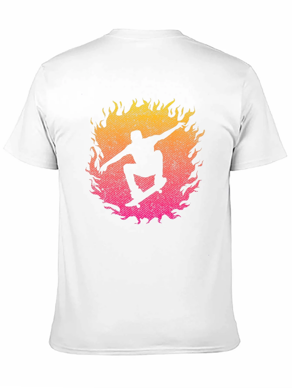 Skateboarder Fire Graphic T-Shirt product image 10