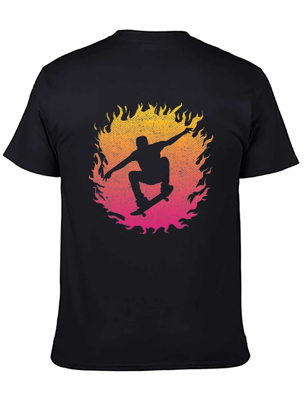 Skateboarder Fire Graphic T-Shirt product image 4