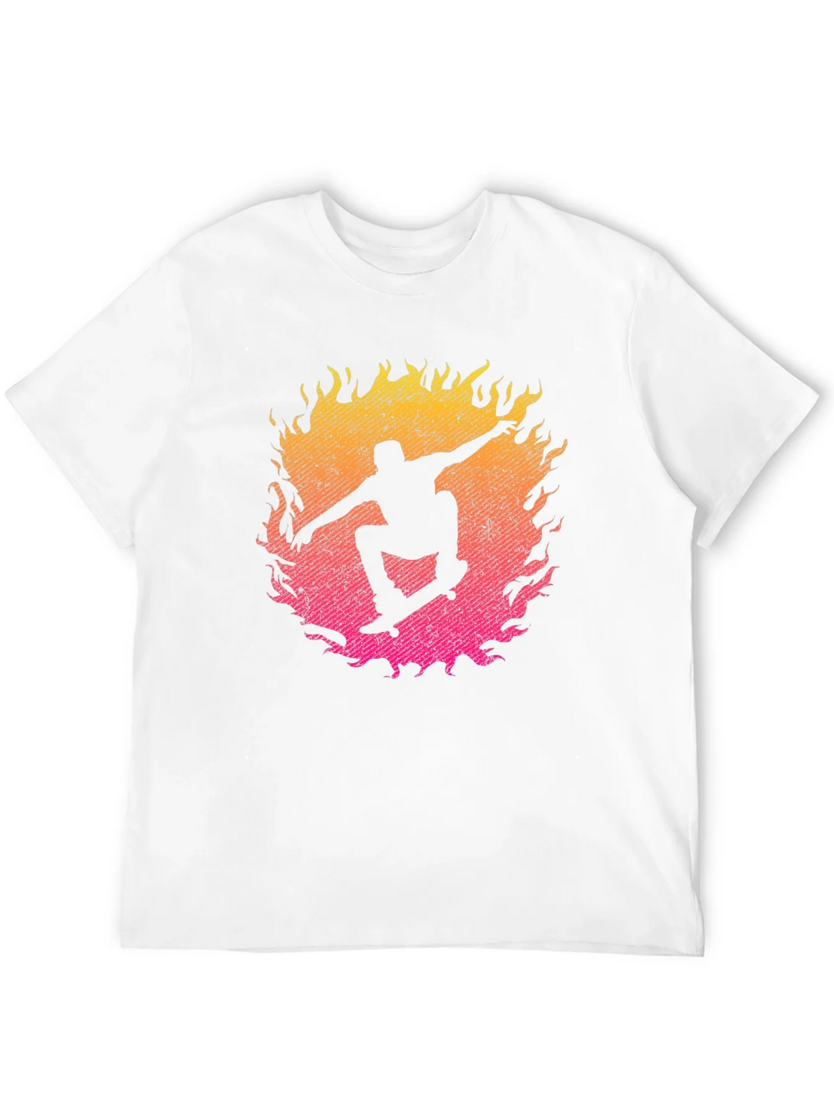 Skateboarder Fire Graphic T-Shirt product image 11