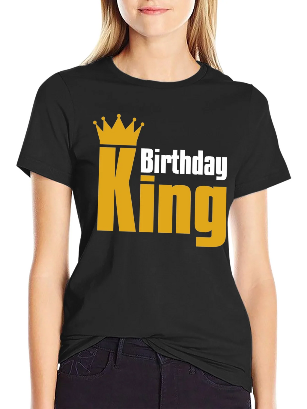 Birthday King T-Shirt - Golden Crown product image 1