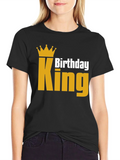 Birthday King T-Shirt - Golden Crown product image 1