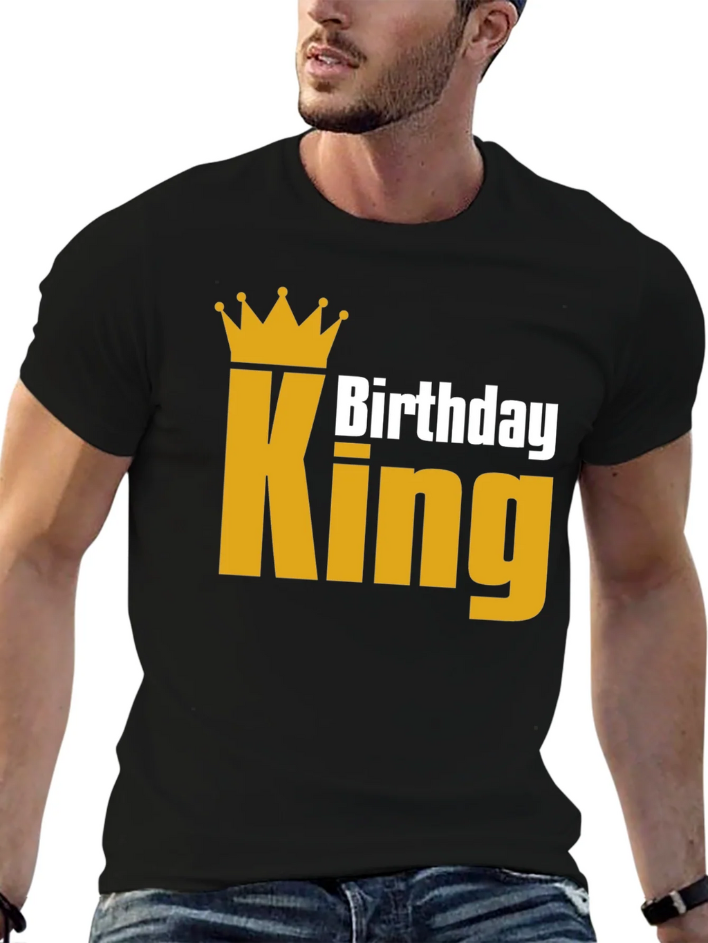 Birthday King T-Shirt - Golden Crown product image 4
