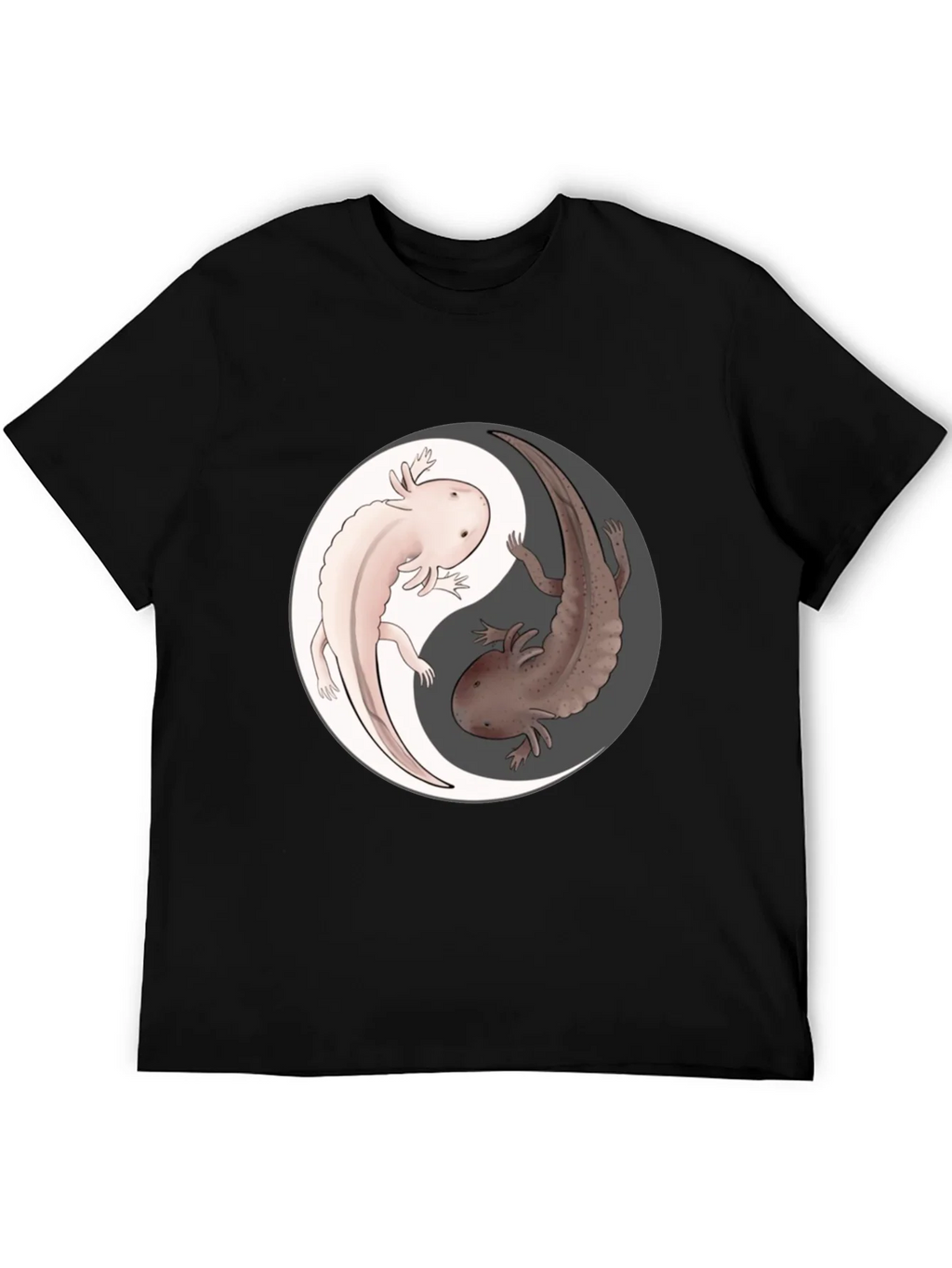Yin Yang Axolotl Graphic T-Shirt - Harmony & Balance product image 2