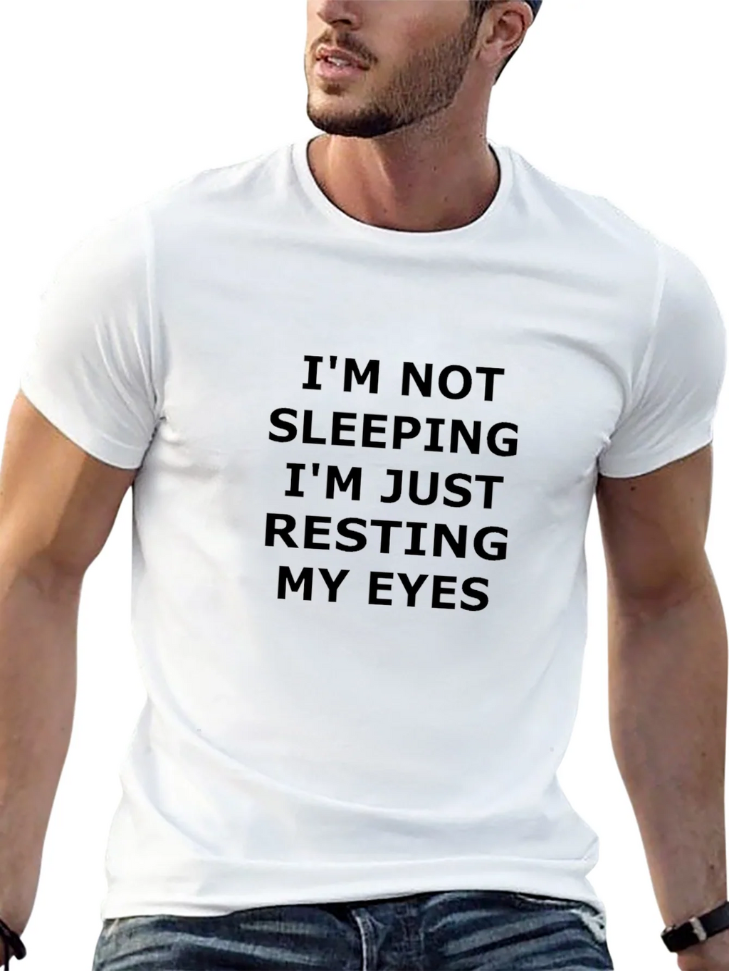 Funny Resting My Eyes Black T-Shirt product image 6