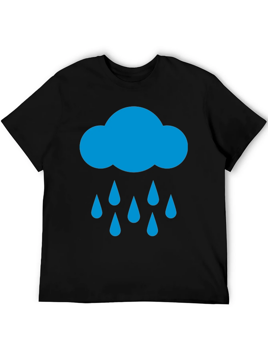 Rain Cloud Graphic Tee - Black Cotton T-Shirt product image 4