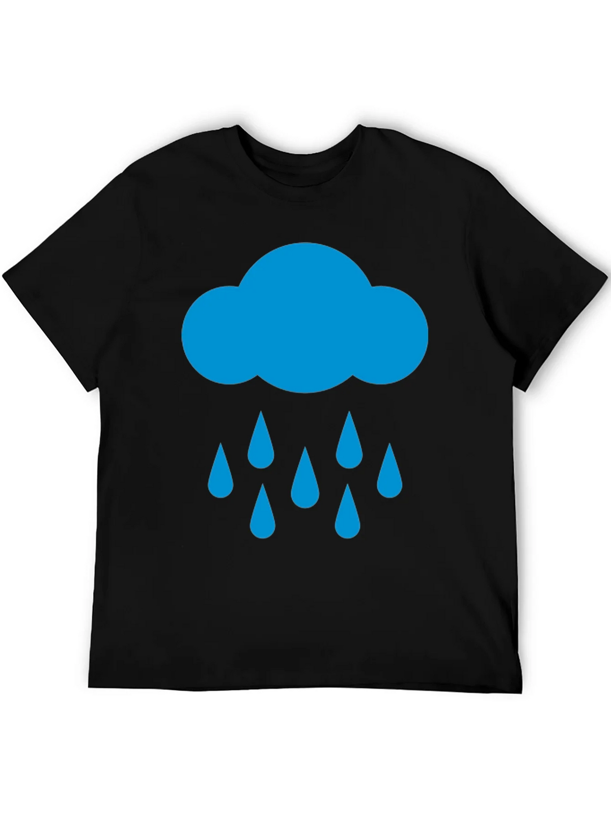 Rain Cloud Graphic Tee - Black Cotton T-Shirt product image 4