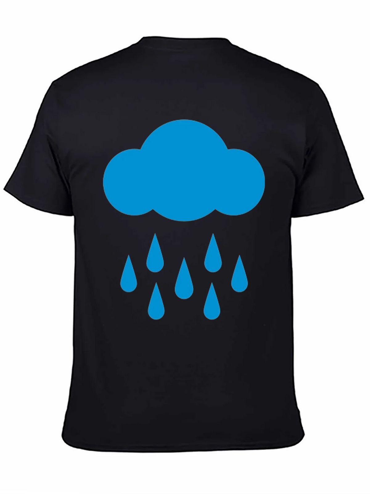 Rain Cloud Graphic Tee - Black Cotton T-Shirt product image 3