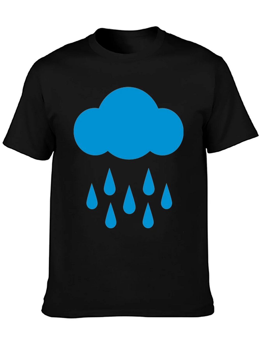 Rain Cloud Graphic Tee - Black Cotton T-Shirt product image 2