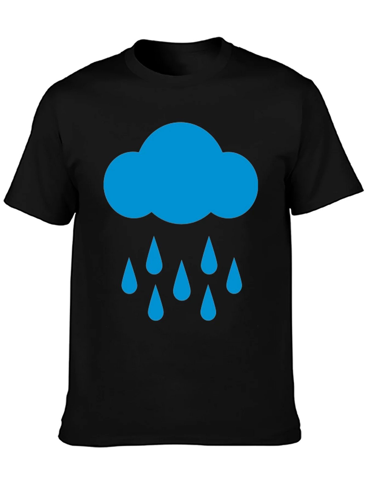 Rain Cloud Graphic Tee - Black Cotton T-Shirt product image 2
