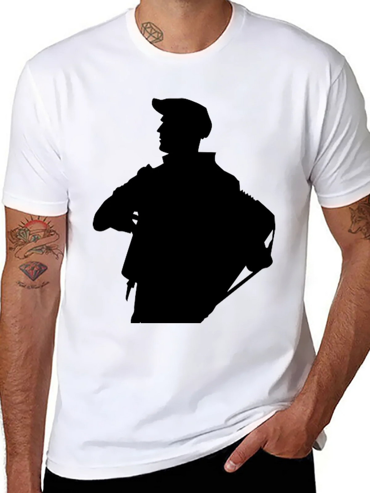 Stylish Black Graphic Tee - Silhouette Design product image 7