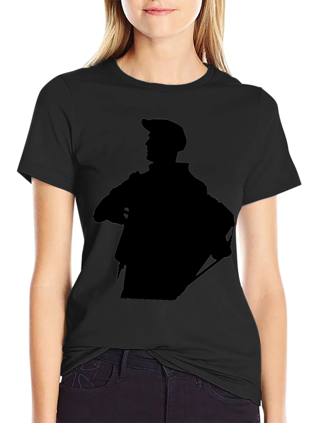 Stylish Black Graphic Tee - Silhouette Design product image 2