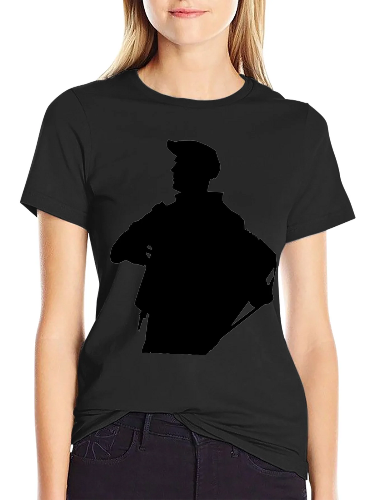 Stylish Black Graphic Tee - Silhouette Design product image 2