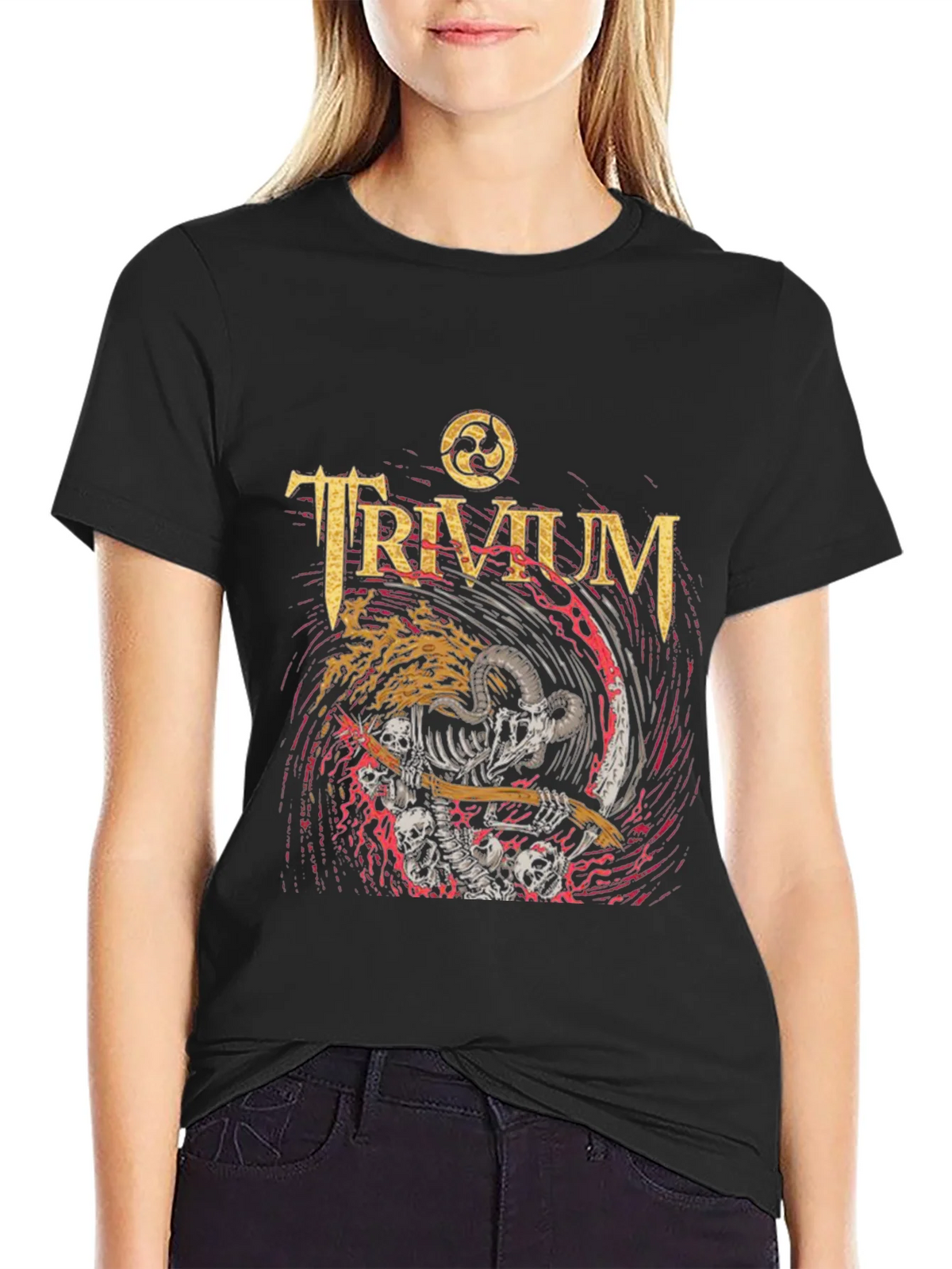 Trivium Band Tee - Skeleton Grim Reaper Rock T-Shirt product image 2