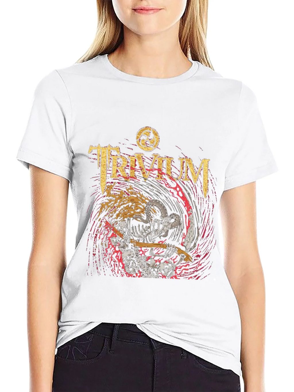 Trivium Band Tee - Skeleton Grim Reaper Rock T-Shirt product image 8