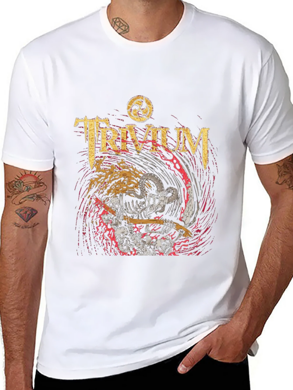 Trivium Band Tee - Skeleton Grim Reaper Rock T-Shirt product image 7
