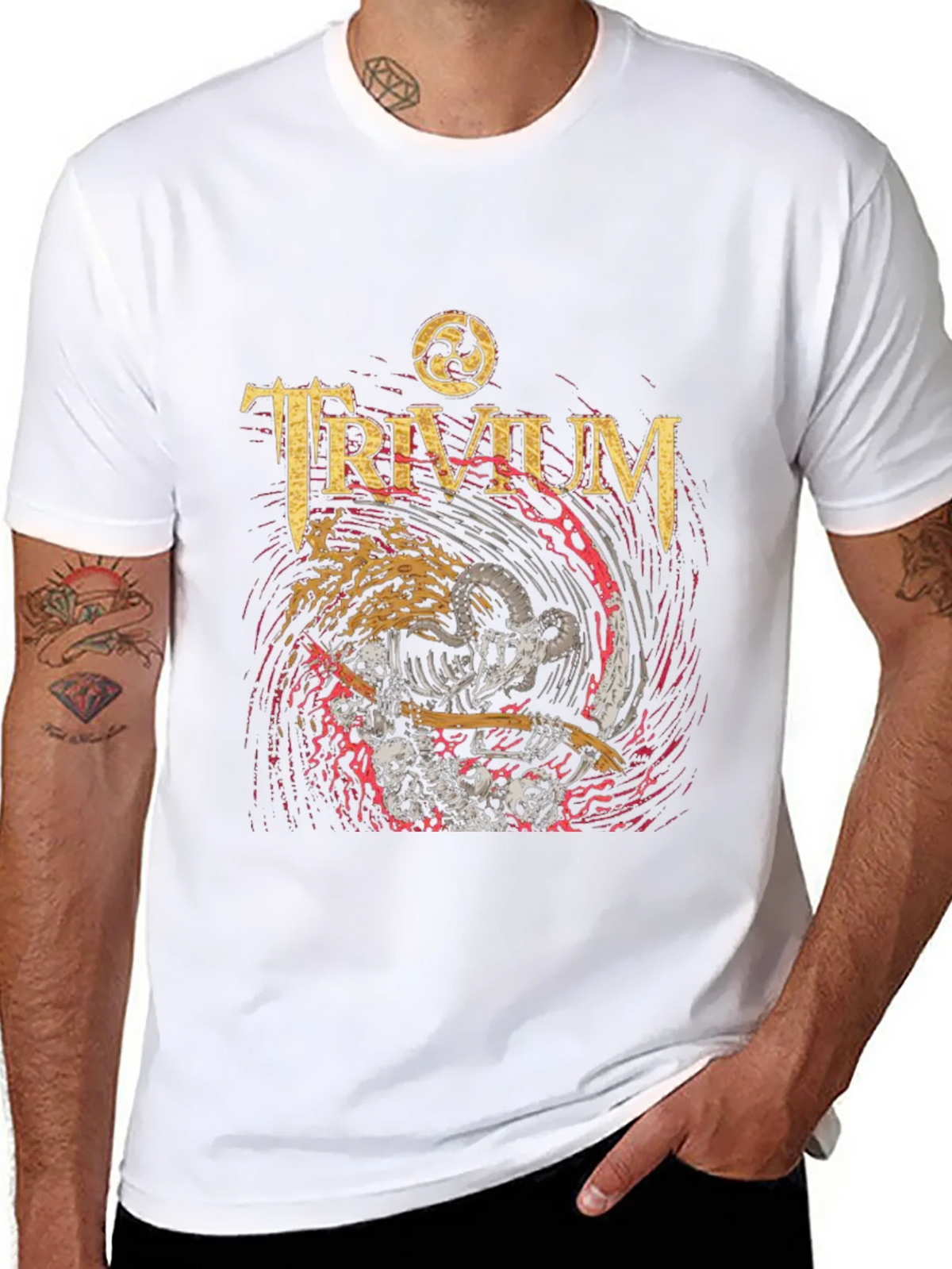 Trivium Band Tee - Skeleton Grim Reaper Rock T-Shirt product image 7