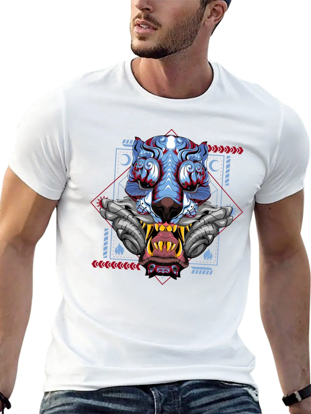 Cyberpunk Tiger Graphic Tee - Unique Style product image 12