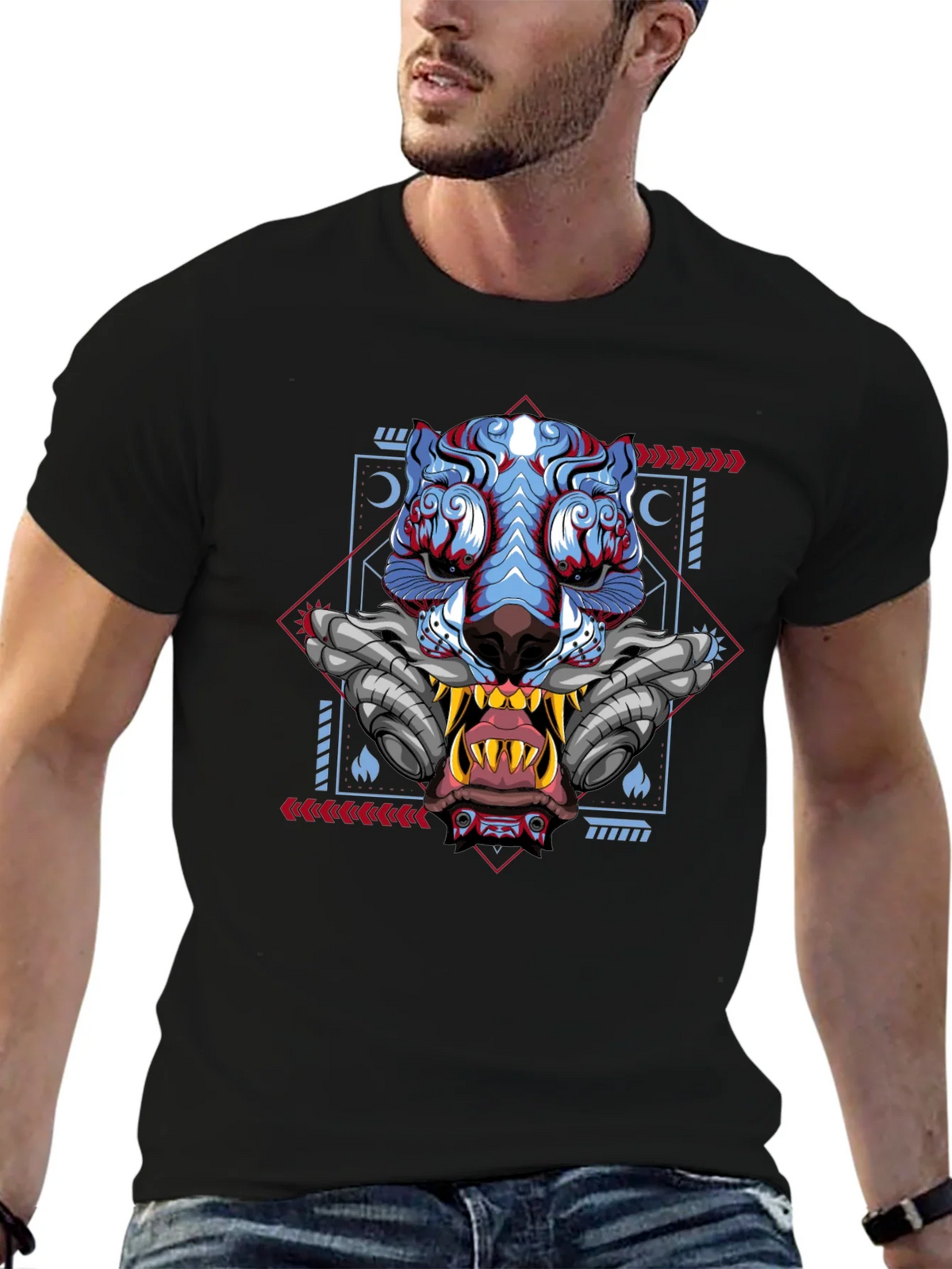 Cyberpunk Tiger Graphic Tee - Unique Style product image 6