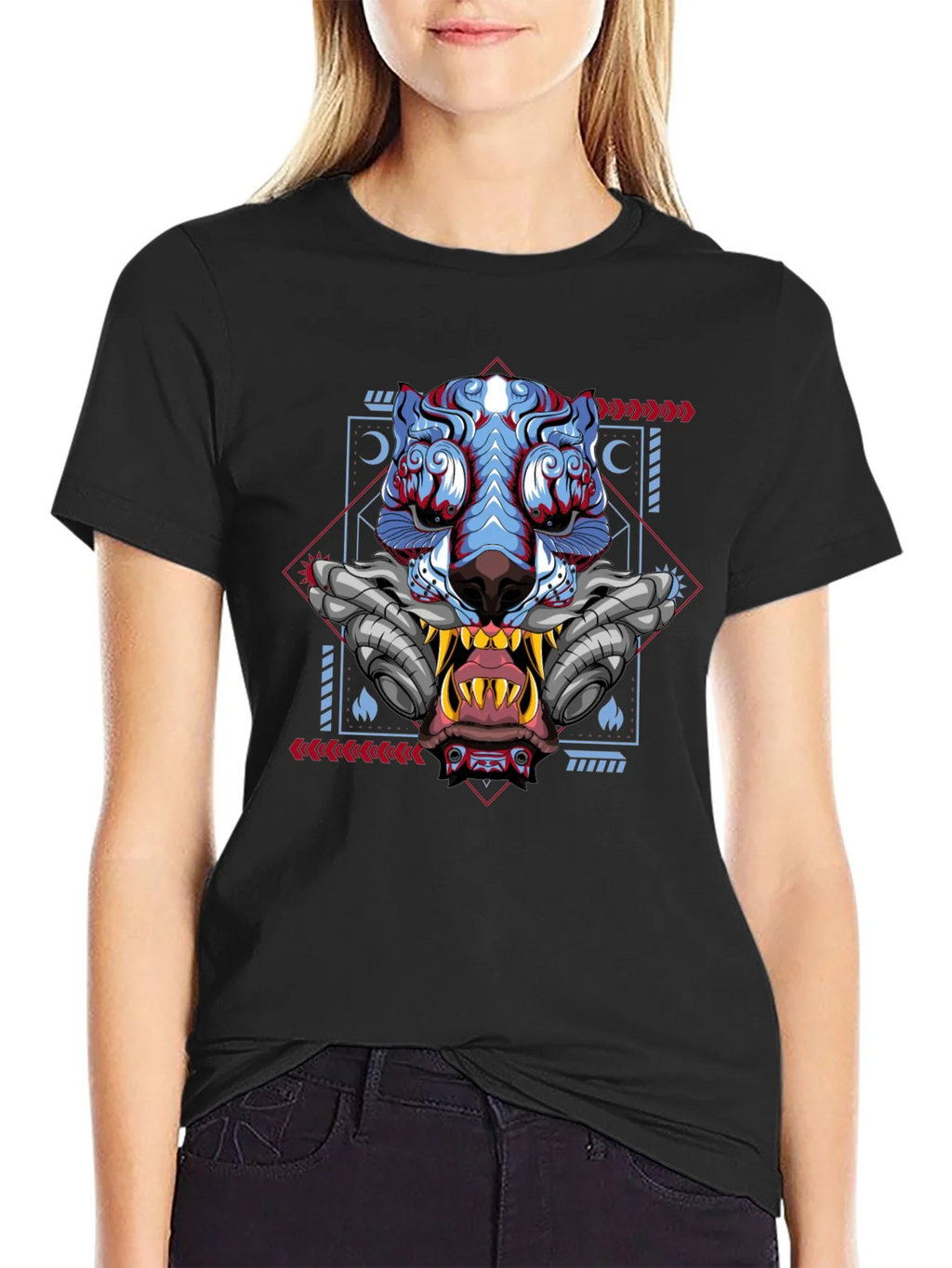 Cyberpunk Tiger Graphic Tee - Unique Style product image 2