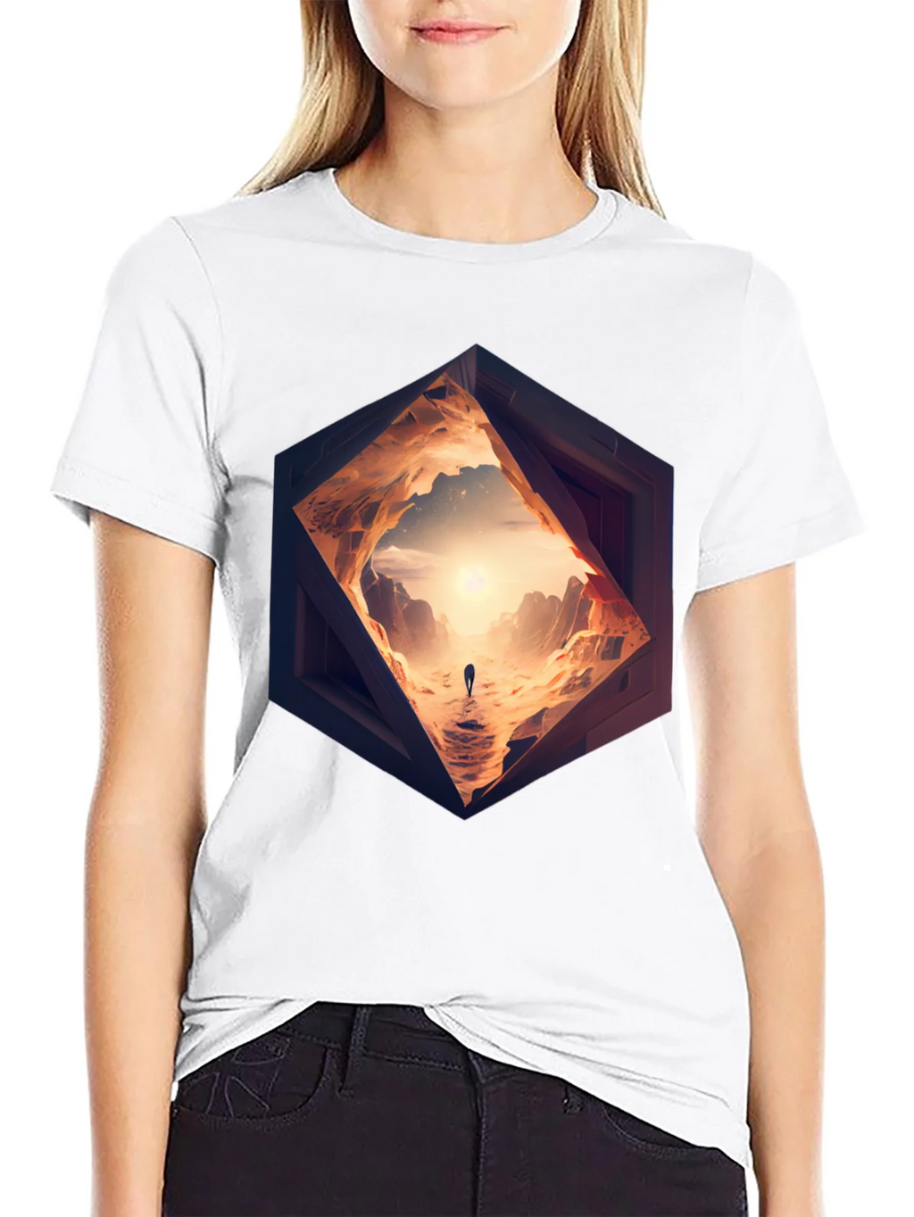 Abstract Desert Portal Graphic Tee product image 1