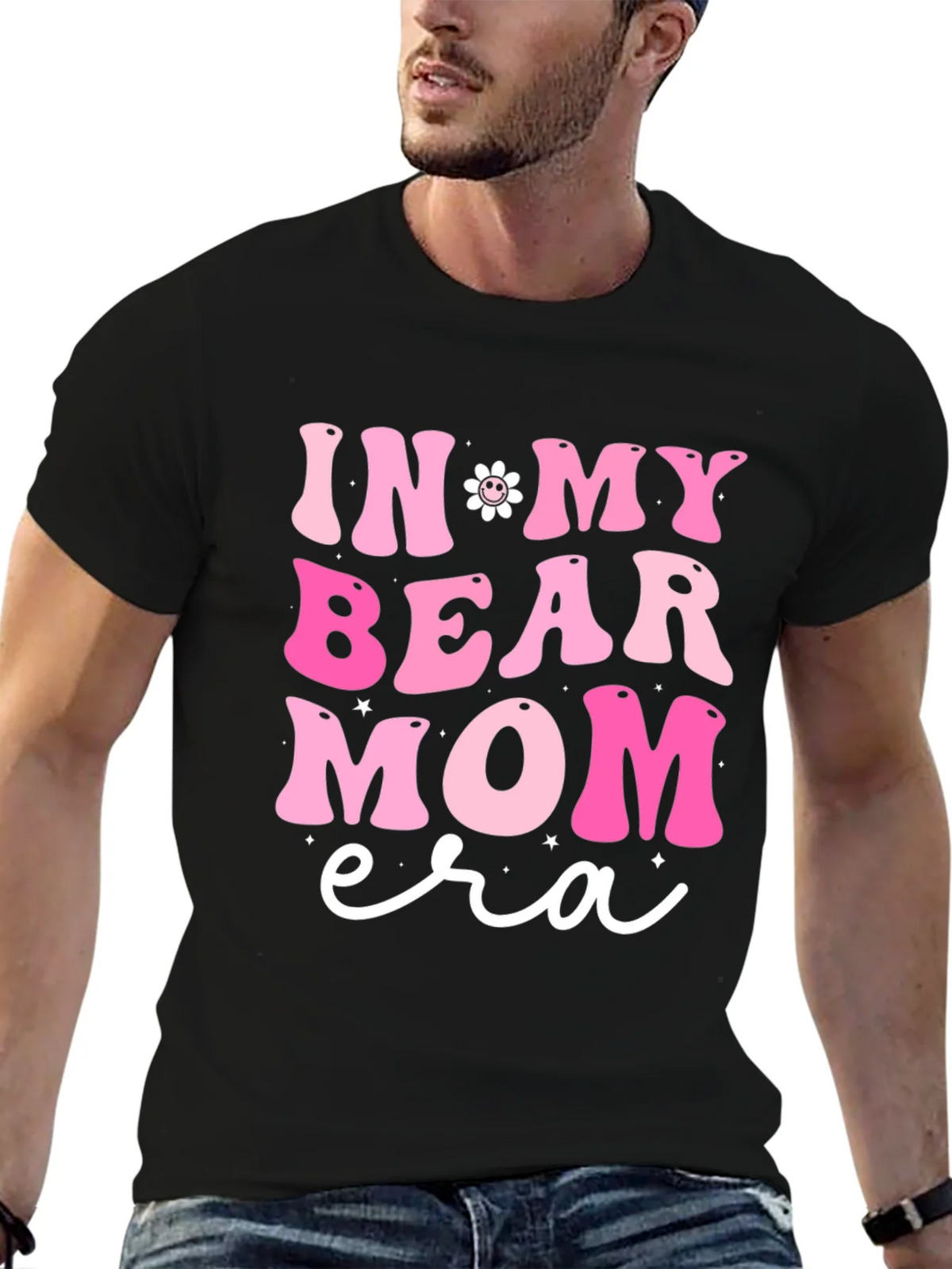 In My Bear Mom Era Black Graphic Tee product image 2