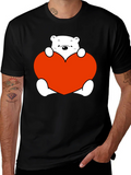 Cute Bear with Heart Graphic T-Shirt product image 1