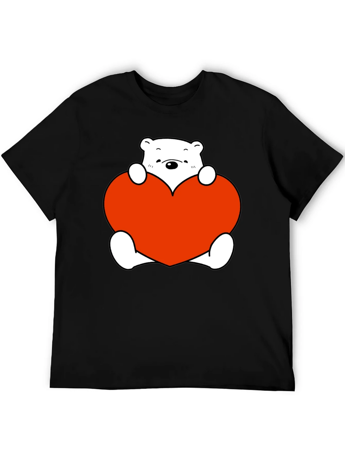 Cute Bear with Heart Graphic T-Shirt product image 3