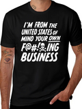 Mind Your Own Business Funny Novelty T-Shirt product image 1