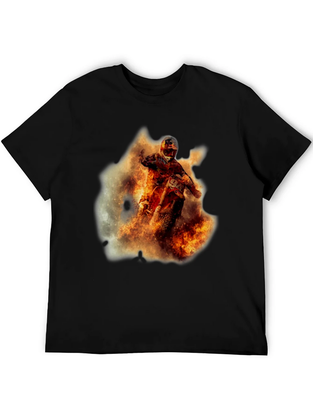 Fiery Motocross Rider Graphic Tee product image 1
