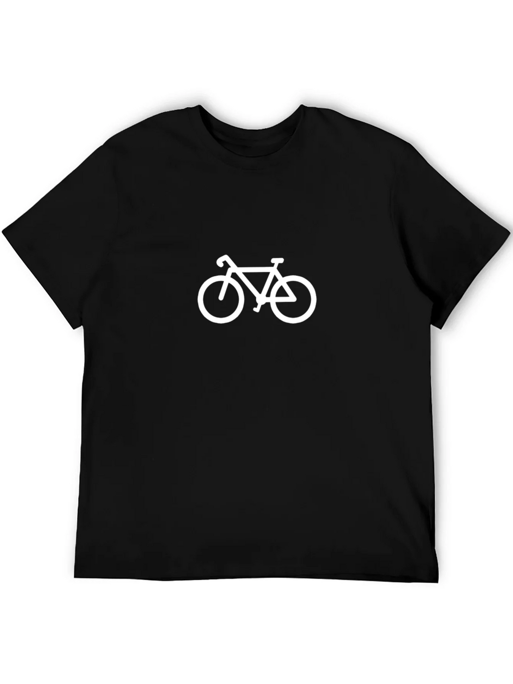 Mens Black T-Shirt with White Bike Graphic product image 3