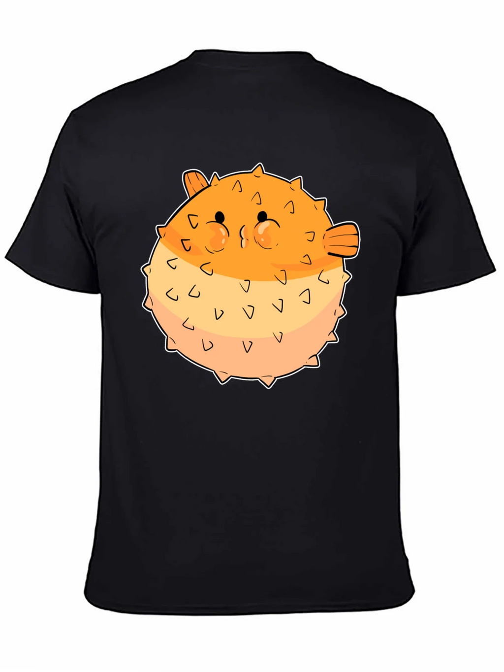 Puffer Fish Graphic Print Black T-Shirt product image 1
