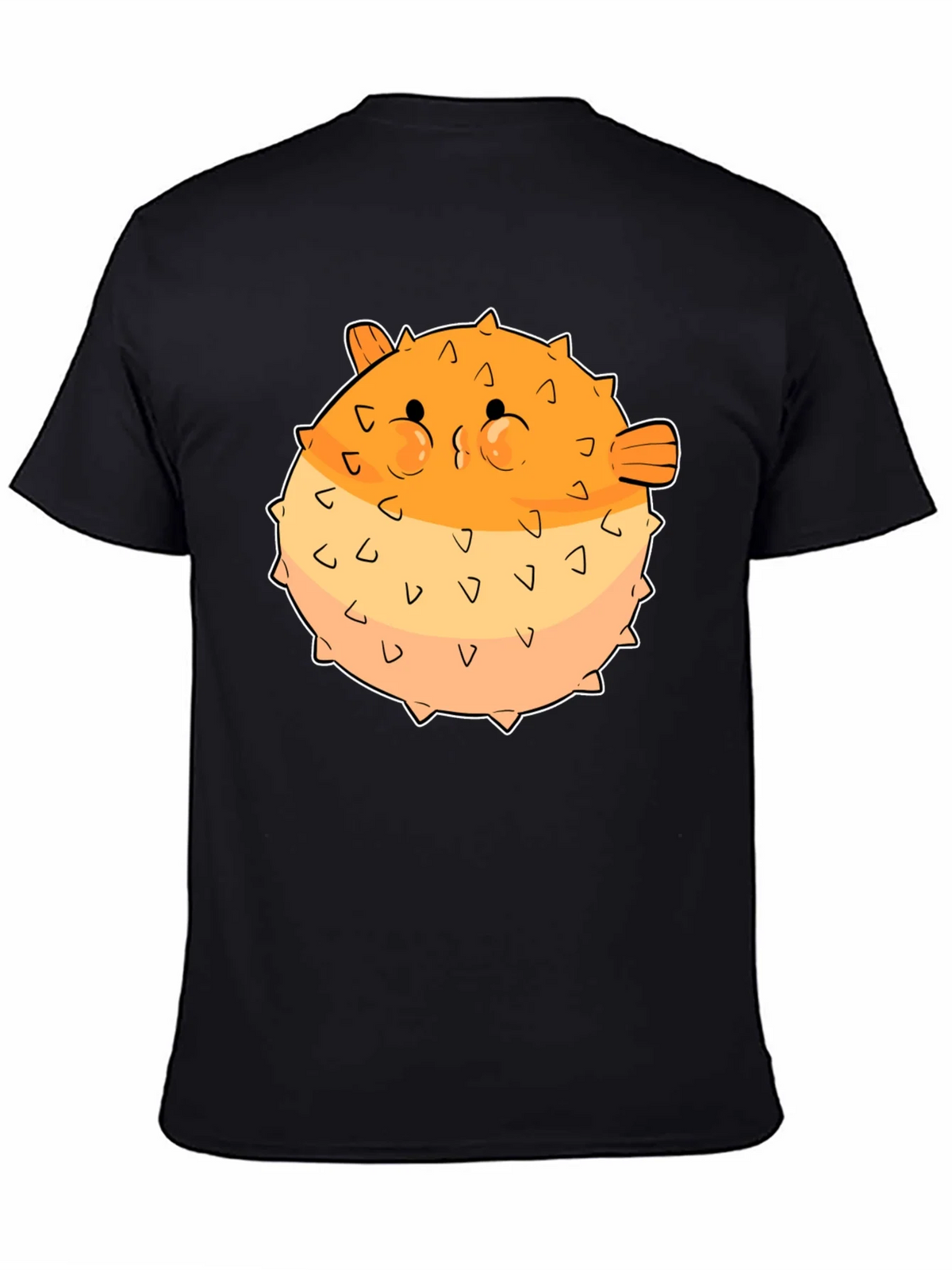 Puffer Fish Graphic Print Black T-Shirt product image 1