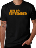 Hello September Graphic Tee - Mens Black T-Shirt product image 1