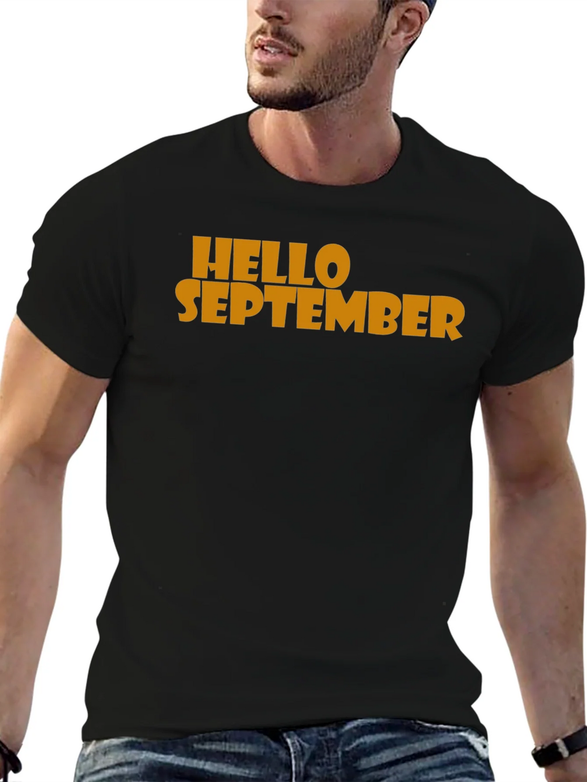 Hello September Graphic Tee - Mens Black T-Shirt product image 6