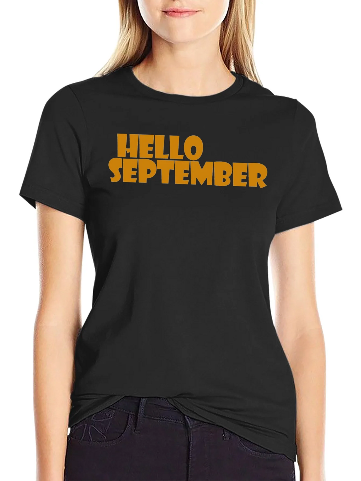 Hello September Graphic Tee - Mens Black T-Shirt product image 2