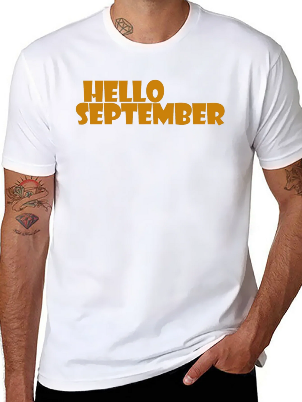 Hello September Graphic Tee - Mens Black T-Shirt product image 7